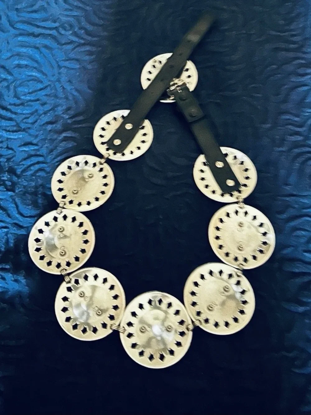Silver Medallion Adjustable Concho Link Belt